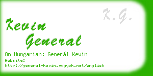 kevin general business card